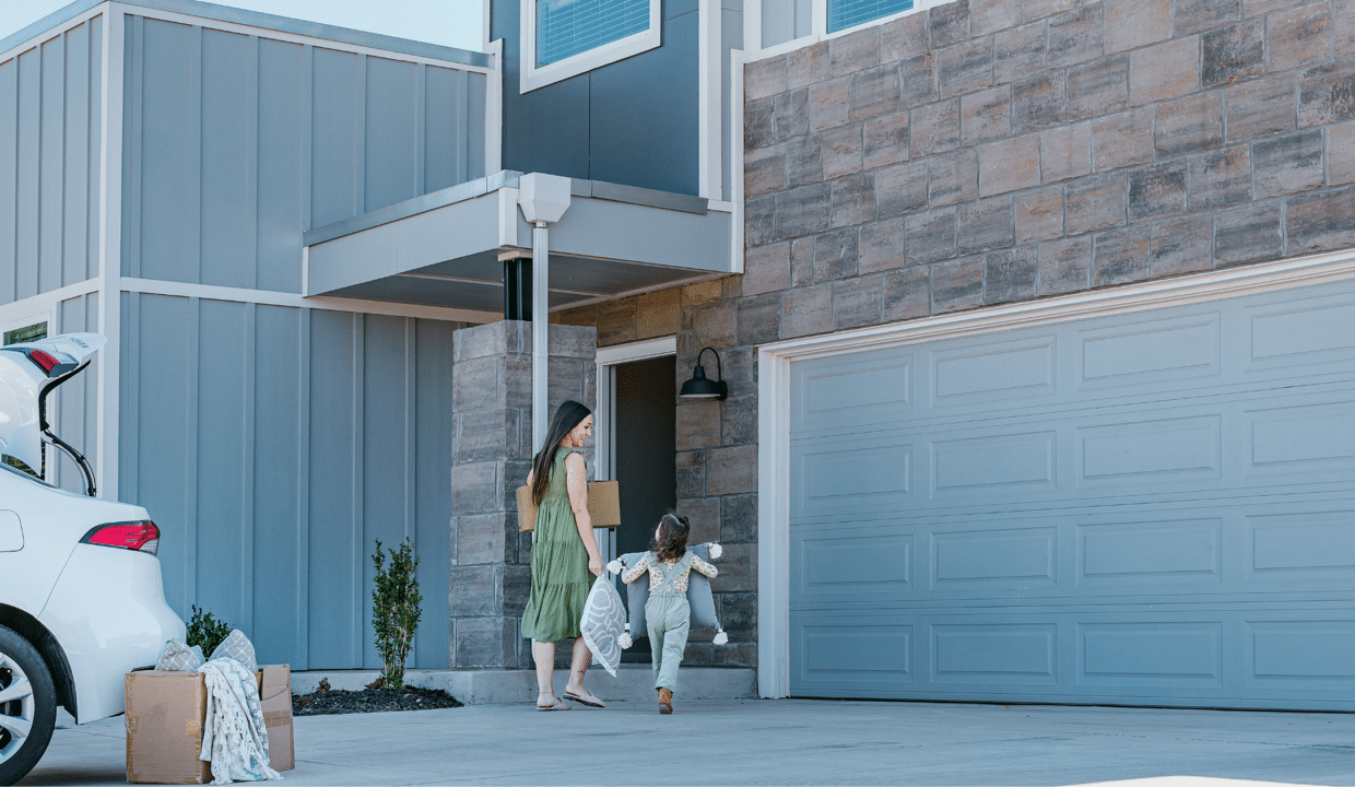 Mother moving into a home with her daughter