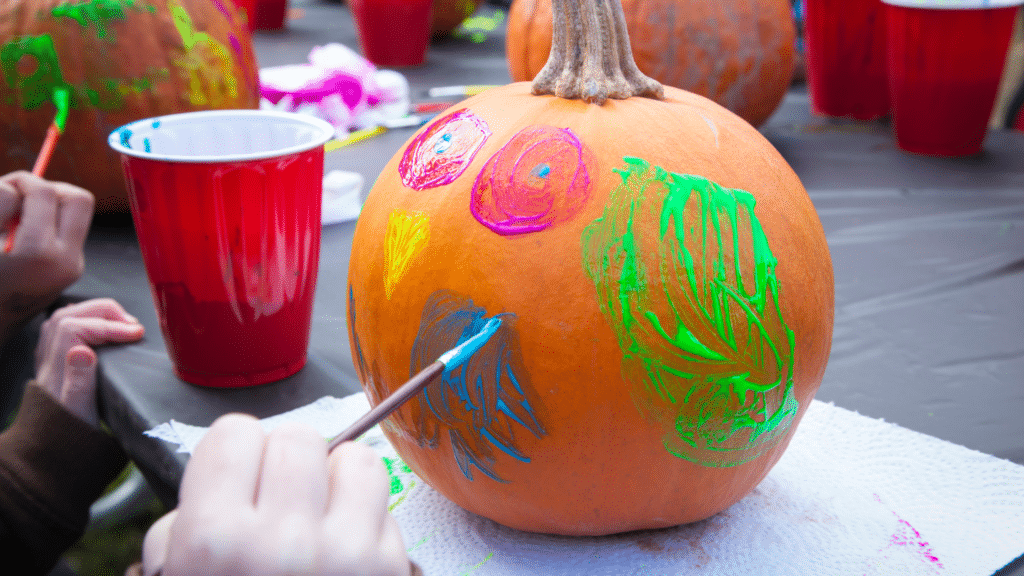 Decorating pumpkinsin Edmond, OK